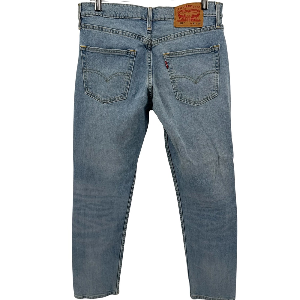 Levi's 511 Slim Fit Jeans Mens 32x30 (Fit30x29) Light Wash Blue Denim 34831-1102
